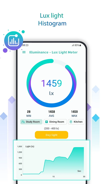 Illuminance - Lux Light Meter - عکس برنامه موبایلی اندروید
