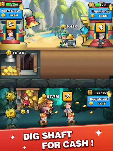 Digger To Riches： Idle mining game - Gameplay image of android game