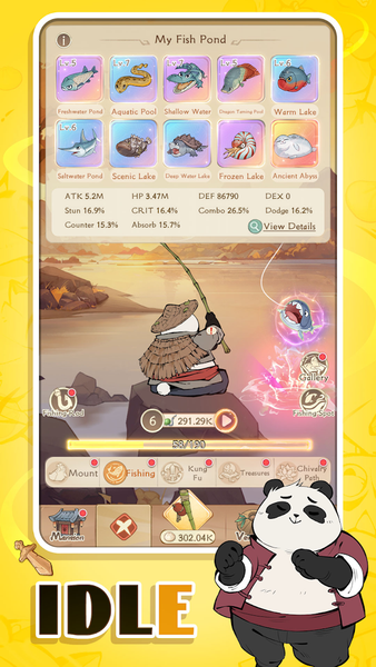 Legend of Panda: Idle RPG - Gameplay image of android game