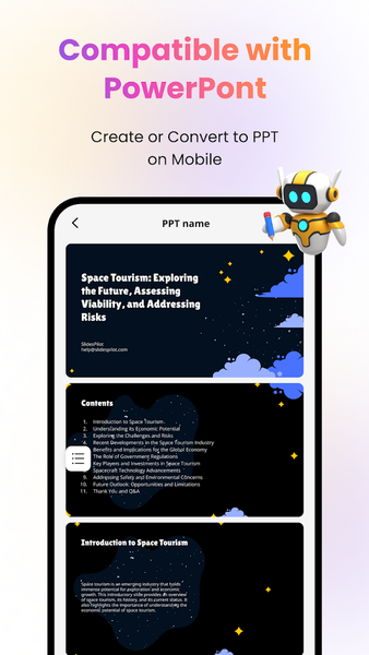 SlidesPilot: AI PowerPoint - عکس برنامه موبایلی اندروید