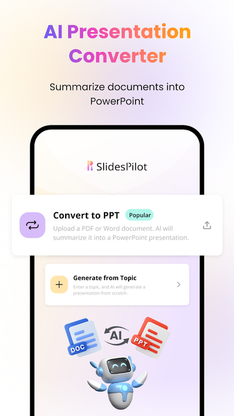 SlidesPilot: AI PowerPoint - عکس برنامه موبایلی اندروید