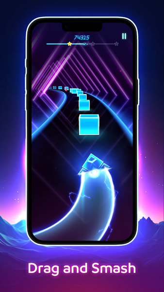 Beat Rush: Cyber Neon Rhythm - Gameplay image of android game