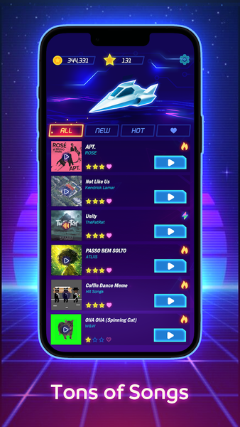 Beat Rush: Cyber Neon Rhythm - Gameplay image of android game