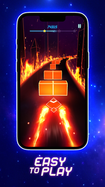 Beat Rush: Cyber Neon Rhythm - Gameplay image of android game