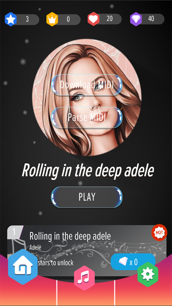 Adele Perfect Piano Tiles - Gameplay image of android game