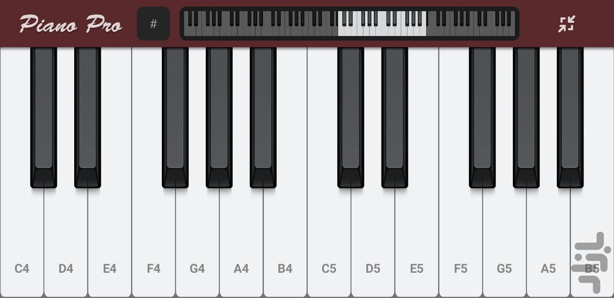 پیانو حرفه ای - عکس برنامه موبایلی اندروید