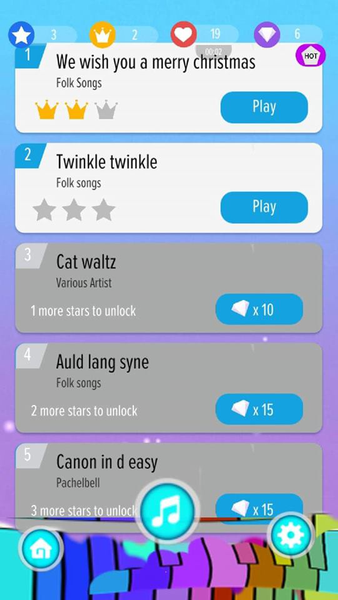 Magic Piano Tiles Songs - Gameplay image of android game