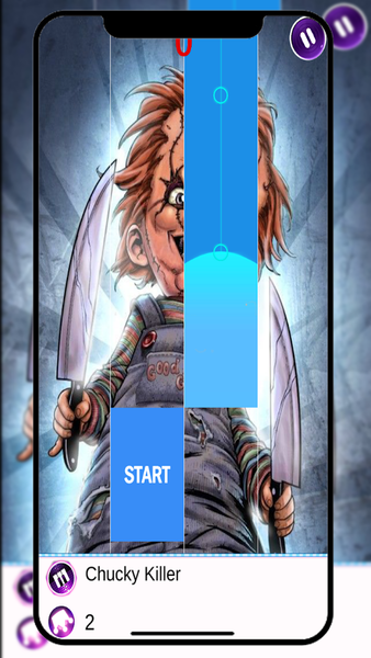 Chucky & Tiffany Piano Tiles - Gameplay image of android game