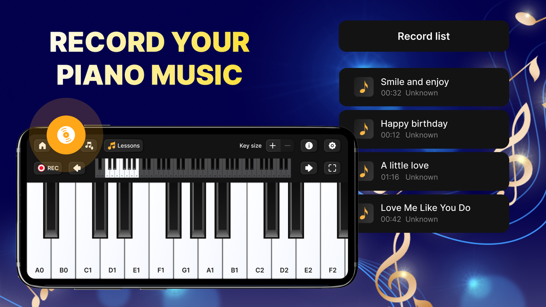 Piano Keyboard: Learn Piano - عکس برنامه موبایلی اندروید