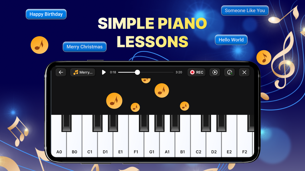 Piano Keyboard: Learn Piano - عکس برنامه موبایلی اندروید