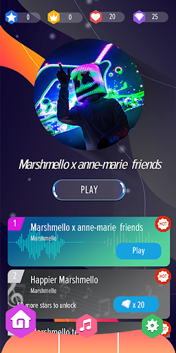 Marshmello Piano Tiles DJ - Gameplay image of android game