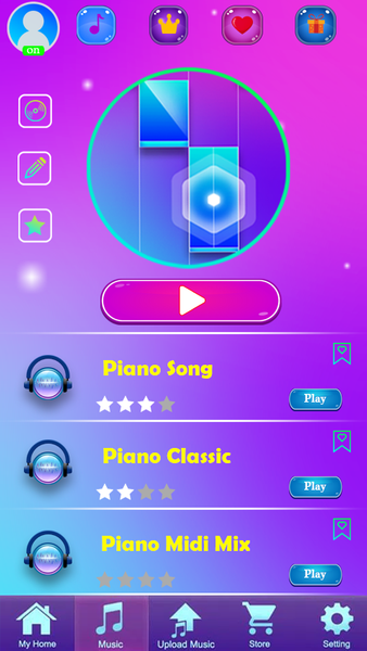 Billie Eilish Piano Game tiles - Gameplay image of android game