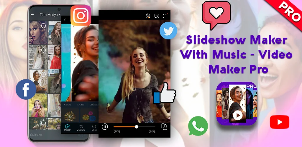 Slideshow Maker With Music - عکس برنامه موبایلی اندروید