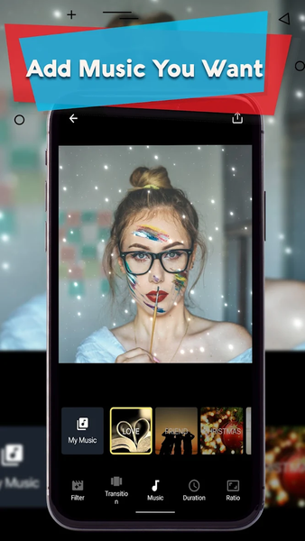 Slideshow Maker With Music - عکس برنامه موبایلی اندروید