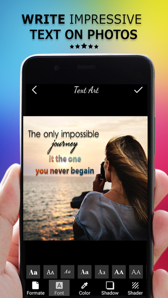 Text Art - Photo Quotes Maker - Image screenshot of android app