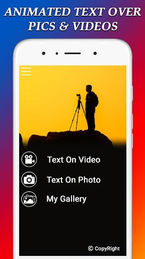 Text On Video & Photo - عکس برنامه موبایلی اندروید
