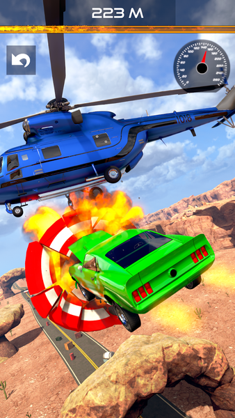 Car Jump - Mega Extreme Ramps - Gameplay image of android game