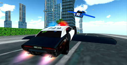 Flying Police Car Driving - Gameplay image of android game