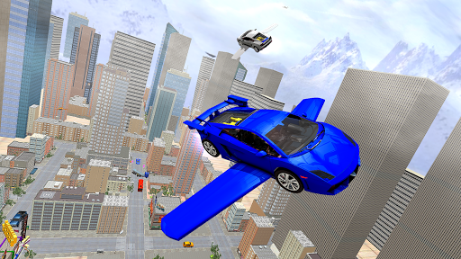 Flying Sports Car Simulator - Gameplay image of android game