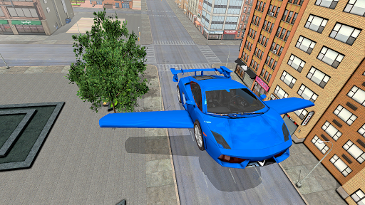Flying Sports Car Simulator - Gameplay image of android game