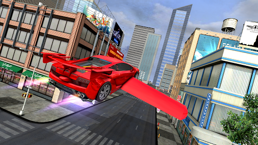 Flying Sports Car Simulator - Gameplay image of android game