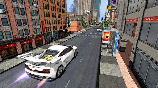 Flying Sports Car Simulator - Gameplay image of android game