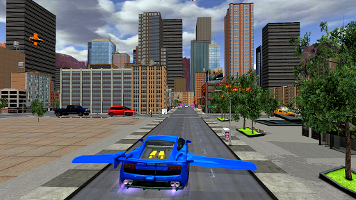 Flying Sports Car Simulator - Gameplay image of android game