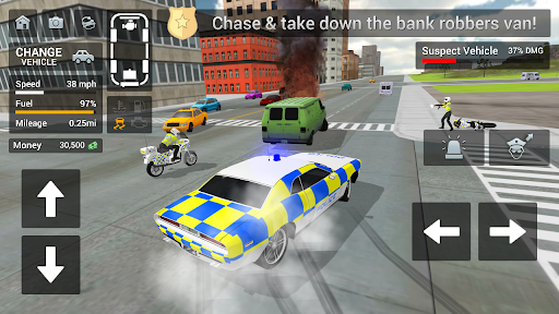 Police Car Driving Motorbike - Gameplay image of android game