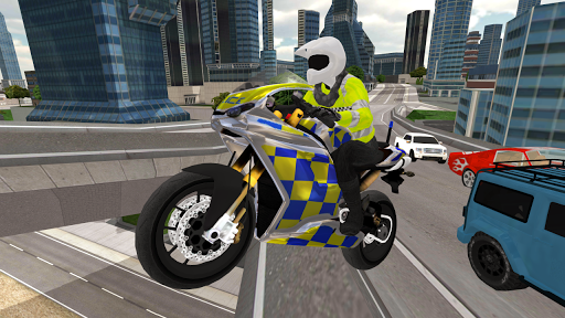 Police Motorbike Simulator 3D - Gameplay image of android game