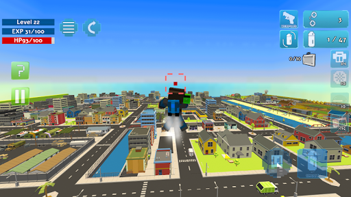 Block Gun Pixel Jetpack - Gameplay image of android game