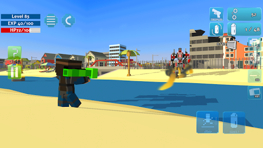 Block Gun Pixel Jetpack - Gameplay image of android game