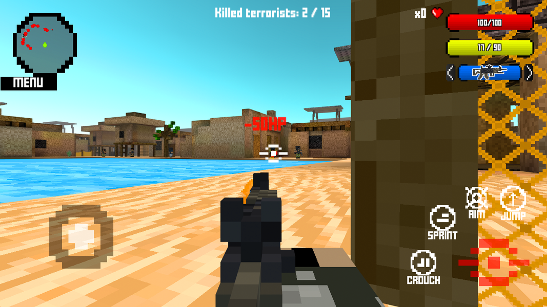 Blocky Strike Pixel Shooting - Gameplay image of android game
