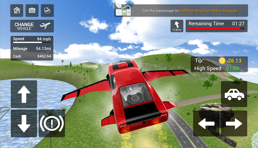 Flying Car Transport Simulator - Gameplay image of android game