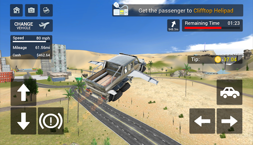 Flying Car Transport Simulator - Gameplay image of android game