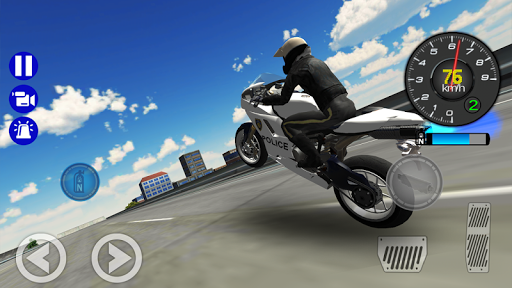Police Bike City Simulator - Gameplay image of android game