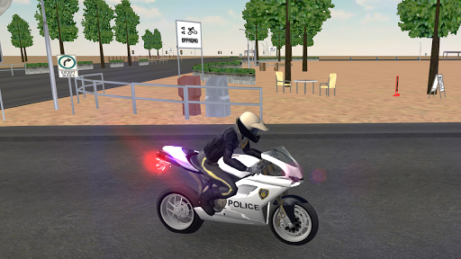 Police Motorbike Road Rider - Gameplay image of android game