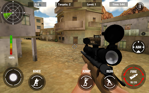 Sniper Shooting Desert Combat - Gameplay image of android game