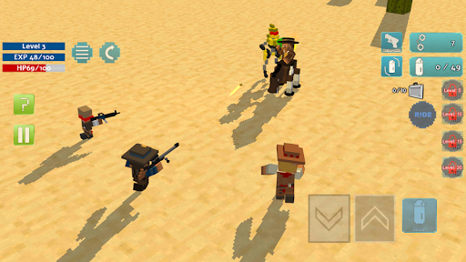 Block Western Cowboy Shooter - Gameplay image of android game