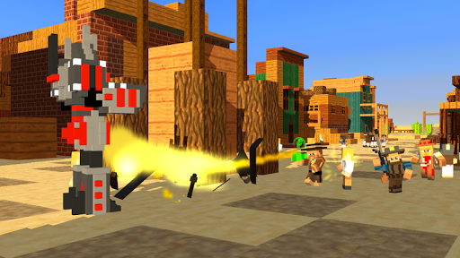 Block Western Cowboy Shooter - Gameplay image of android game