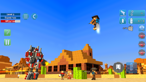 Block Western Cowboy Shooter - Gameplay image of android game