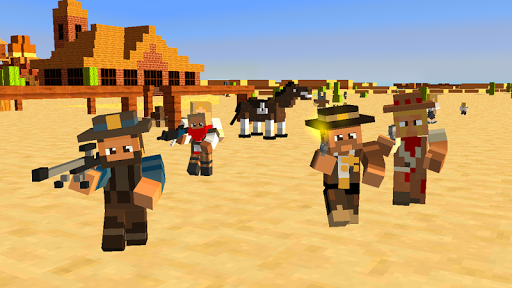 Block Western Cowboy Shooter - Gameplay image of android game