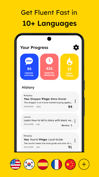 Language Learning: Pingo AI - عکس برنامه موبایلی اندروید