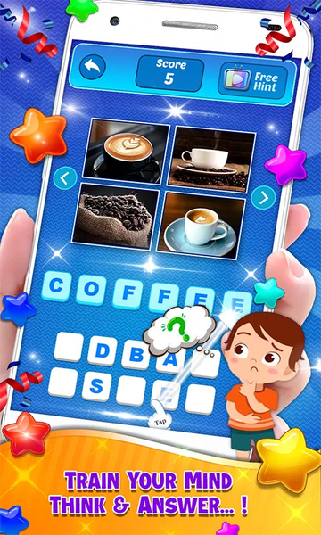 4 Pics One Word Guessing Game - Gameplay image of android game