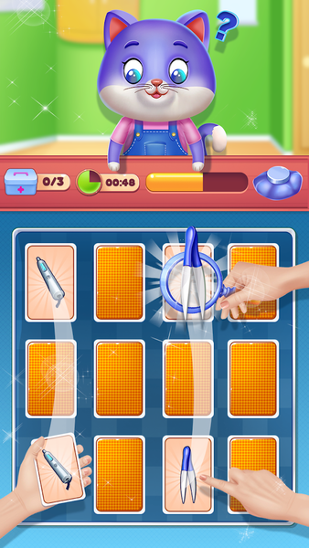 cute pet clinic with mini game - Gameplay image of android game