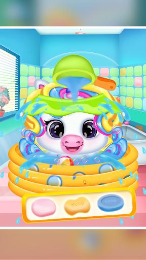 Newborn unicorn care game - Gameplay image of android game