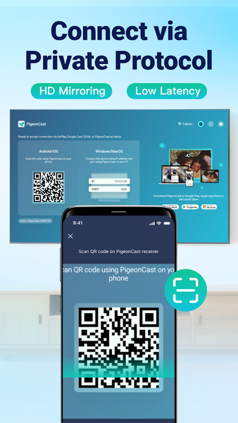 Screen Mirroring: PigeonCast - Image screenshot of android app