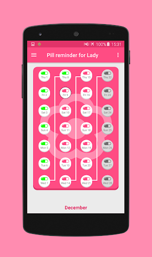 Contraceptive pill reminder - Image screenshot of android app