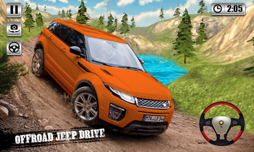 Offroad Jeep Driving Jeep Game - Gameplay image of android game