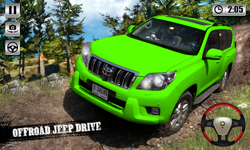 Offroad Jeep Driving Jeep Game - Gameplay image of android game