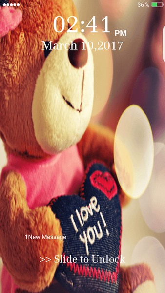 Teddy Bear Pin Lock Screen - عکس برنامه موبایلی اندروید